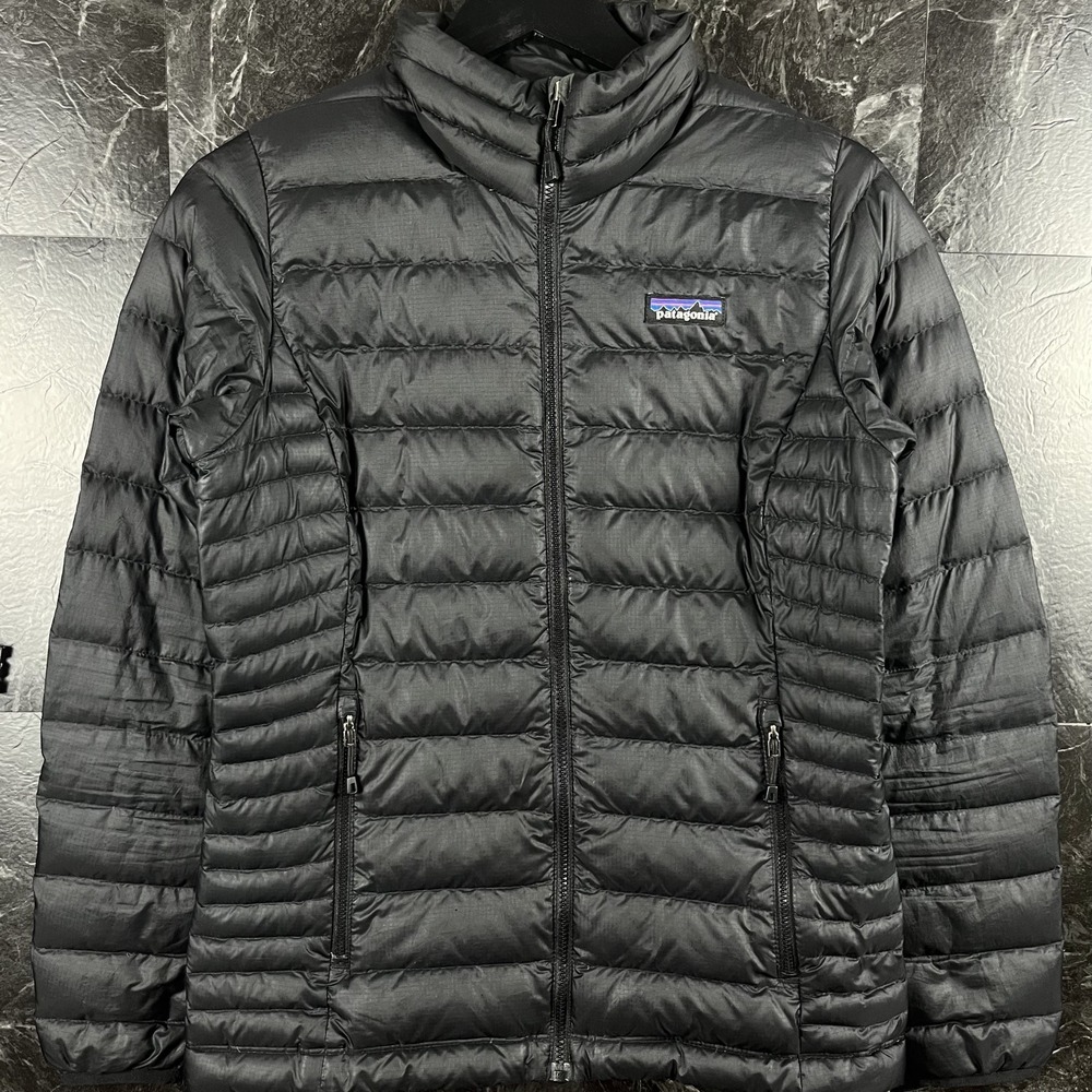 Patagonia Women's Black Down Puff Sweater Hoody Jacket XS